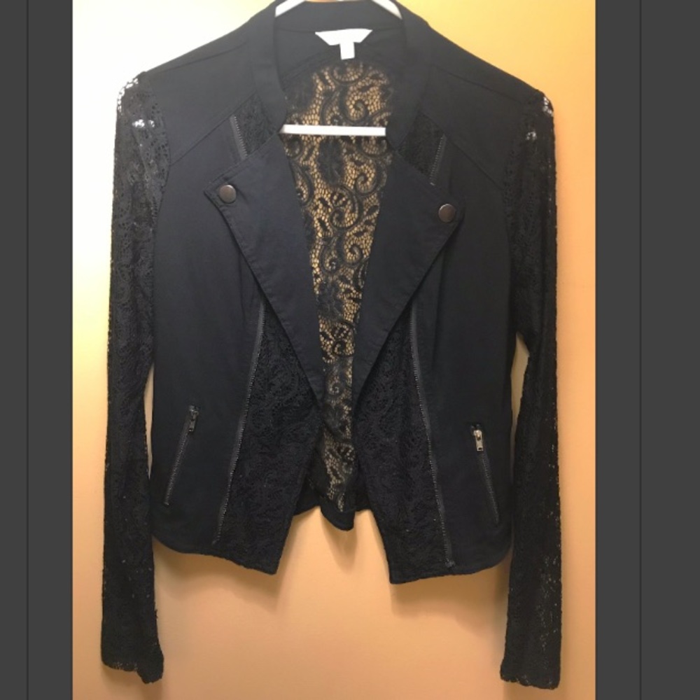 Lightweight Spring/Summer Jacket w/Lace Detail